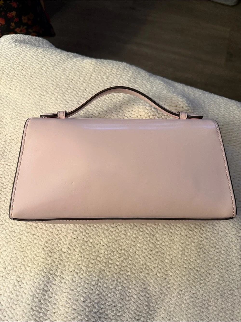 LIKE NEW TORY BURCH Mini Robinson Spazzolato Top Handle Crossbody, Pink Lily